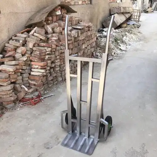 加重角铁老虎车手推车搬运车大轮手推车两轮拉货车仓储搬运车