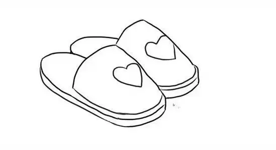 三分钟画完一双简单的拖鞋幼儿亲子简笔画
