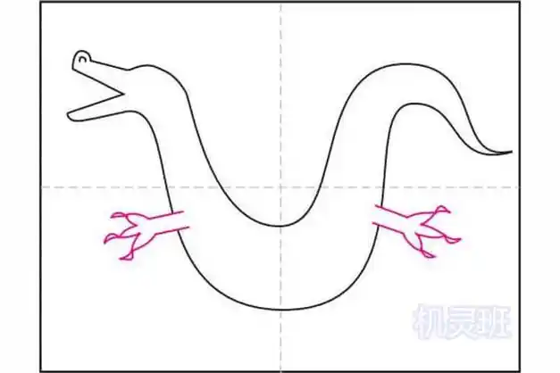 怎么一步一步教孩子用蜡笔简单画一条龙(步骤图解)