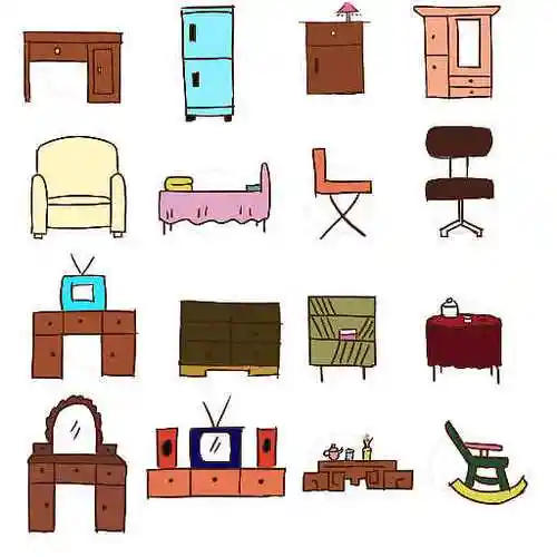儿童彩色简笔画家具篇