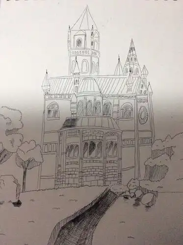 冰石画室-微课.高级班~风景速写欧式建筑作品欣赏