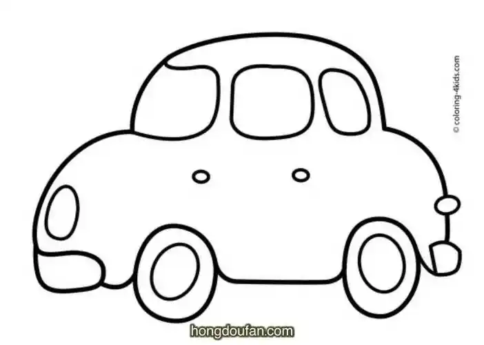 一学就会的超级简单画一辆小汽车!小汽车卡通简笔画大全 | 红豆饭小学