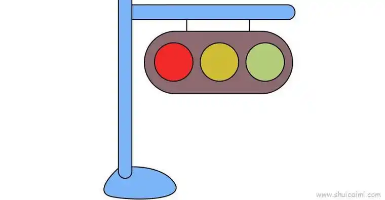 红绿灯简笔画板报