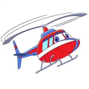 卡通飞行直升机照片