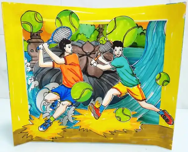 运河微课堂|当"小莲花"遇到网球,亚运立体书带你走进网球场_cm_画面