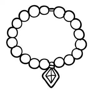 卡通珍珠项链的矢量图解我的小公主手绘涂鸦元素股票矢量抽象花和波浪