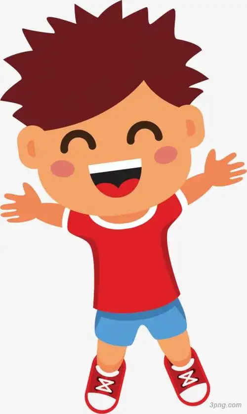 矢量图一个小男孩png素材透明免抠图片-节日元素