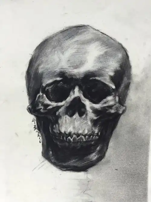 杨露老师素描班学生课堂作品-战神