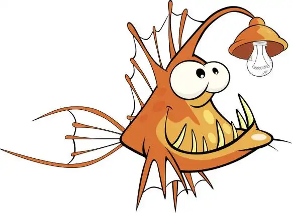 安康鱼深水鱼卡通图片