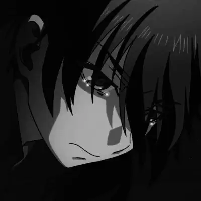 帝江:颓废黑白丧系动漫男头_男生头像_我要个性网