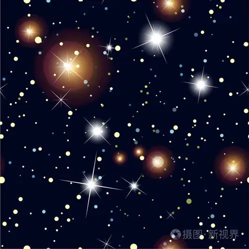 夜空与星星无缝矢量背景,壁纸