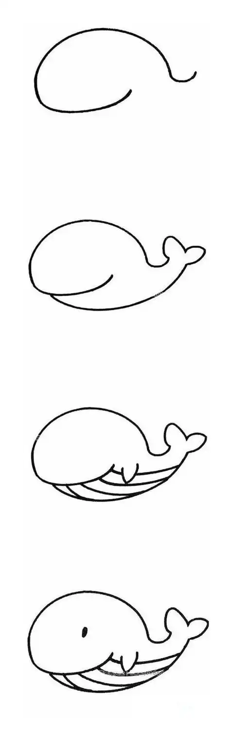 蓝鲸手绘插画简笔画362411png图片素材鲸鱼简笔画怎么画鲸鱼简笔画