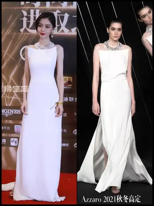 明星的红毯资源一直都不俗,一场小型的红毯都能看到不少大牌高定礼服