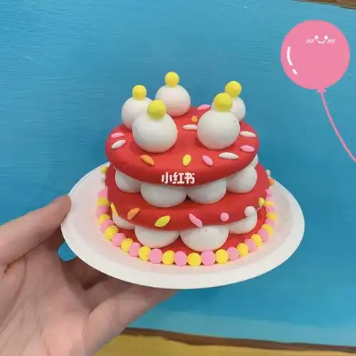 蛋糕超轻粘土原创带图片教程超简单喔