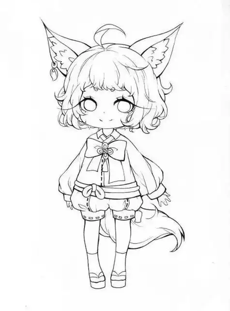 二次元人物简笔画q版简单