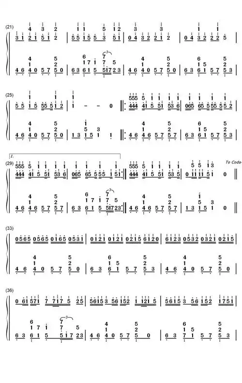 灰澈《星茶会》钢琴简谱c调版_柏通乐器