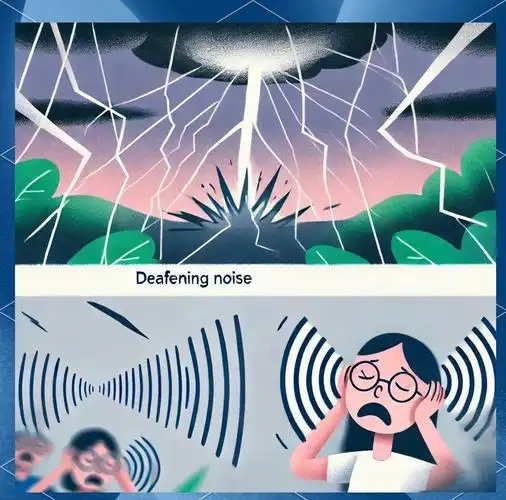 例句:当烟花在夜空中绽放时,那震耳欲聋的声响,仿佛能够穿透云霄