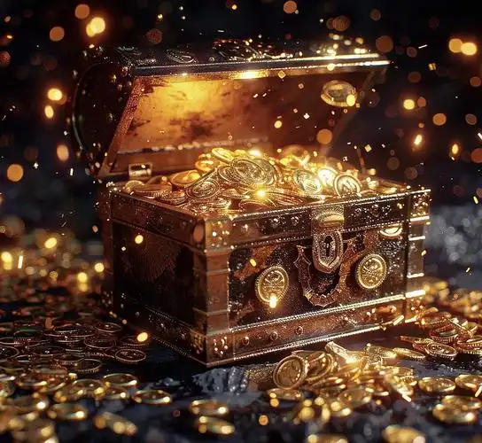 💎财富宝藏背景图:金银珠宝闪耀光芒✨