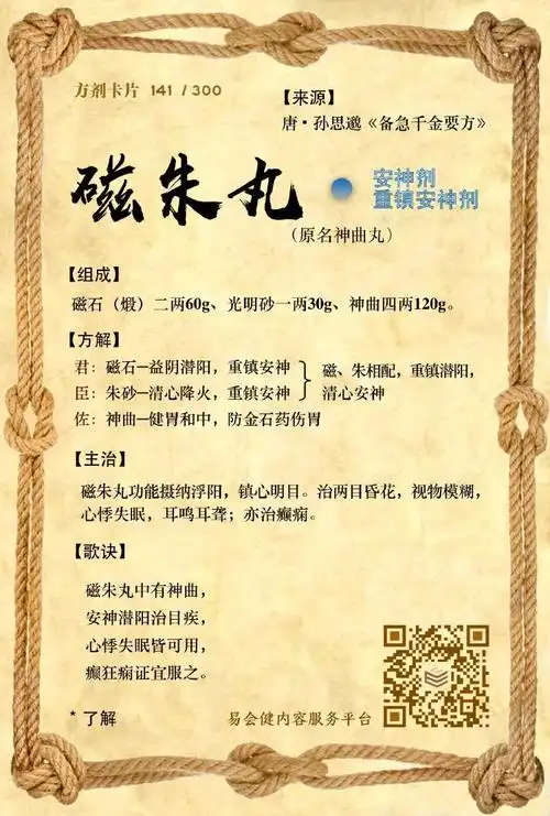 磁朱丸(原名神曲丸)