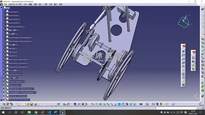 s型无碳小车设计3d - 机械设备图纸 - 沐风网