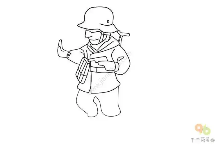 二战德国士兵简笔画