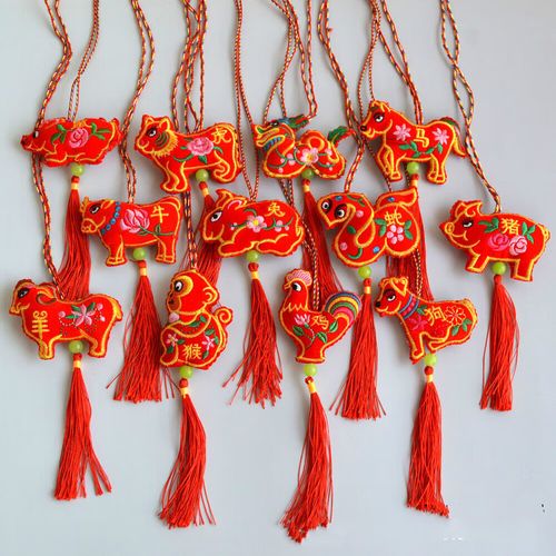 觅馨端午节十二生肖香包儿童长绳挂脖刺绣香囊男女随身挂饰中国风荷包