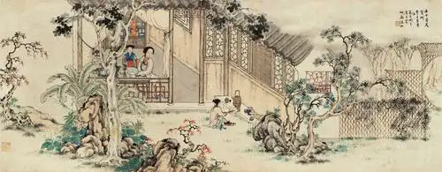 【煮茶图 镜心 设色纸本】拍卖品_图片_价格_鉴赏