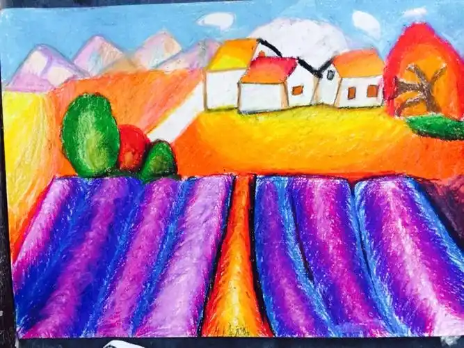 绘七彩童年.渲美丽人生----山东省沂源县实验小学油画棒,水粉画作品展