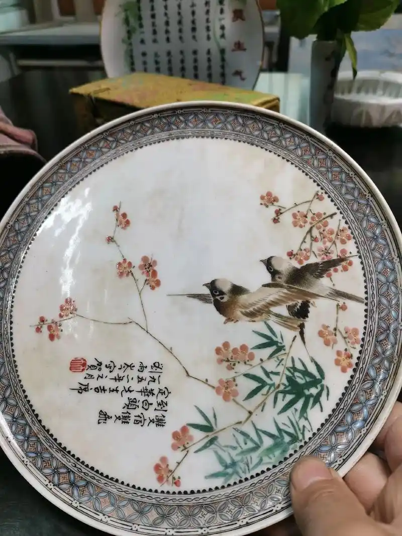 珠山八友刘雨岑的花鸟作品! - 抖音