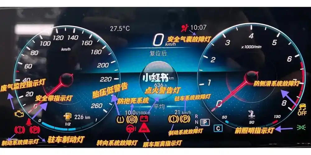 学会你也能开奔驰04这些灯你认识吗?