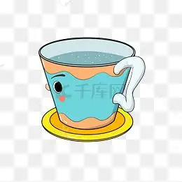 创意蓝色卡通杯子