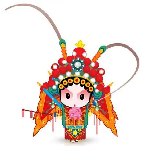 国粹京剧q版人物:萌版情侣头像精美动漫