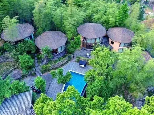 盛夏躲进安吉清凉竹海里民宿避暑,无边泳池,儿童乐园漂流丨简爱