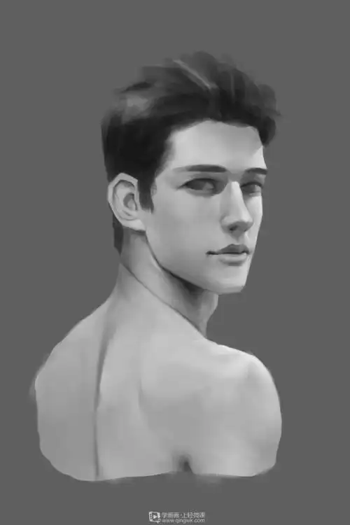 日系厚涂男照片临摹方法上