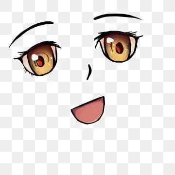 脸 大眼睛 五官 卡通眼睛, 脸, 五官, 黄色 png和psd图片素材