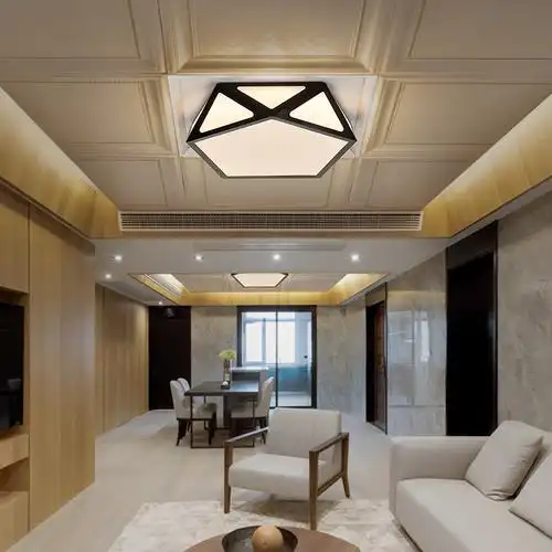 北欧吸顶灯现代简约led铝扣板客厅书房灯450*450集成吊顶卧室灯