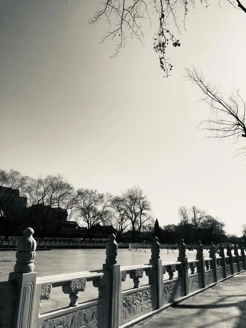 库存图片:北京后海黑白图片手机拍照#黑白系 #现场实拍 #留 - 抖音