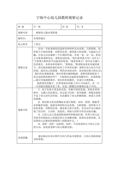 教师观察记录.doc