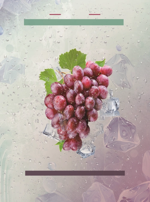 葡萄单页水果海报宣传单psd背景图