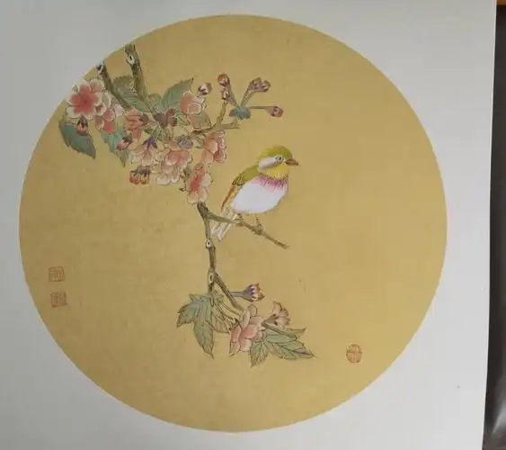 国画绢卡步骤分享