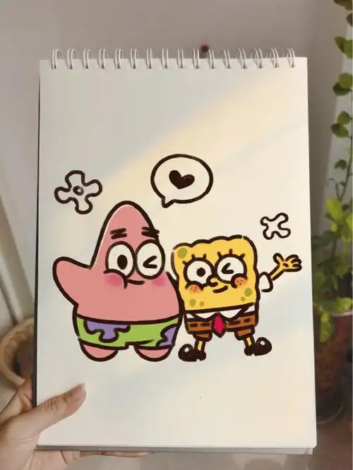 零基础手绘教程海绵宝宝派大星绘画画画