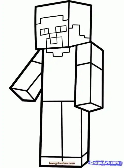 10张《我的世界》游戏涂色图片免费下载 | 红豆饭小学生简笔画大全