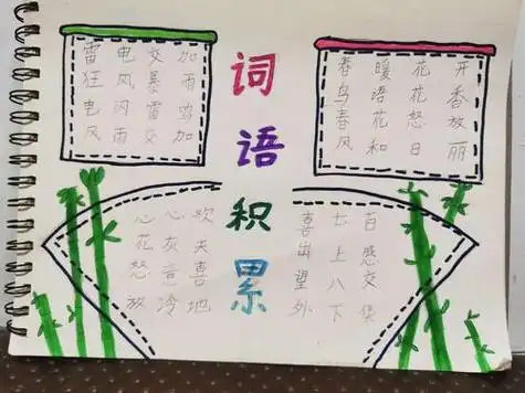 二年级我们的班级词语积累手抄报我的班级手抄报