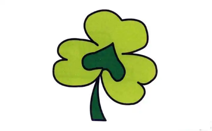 水粉颜料树叶简笔画