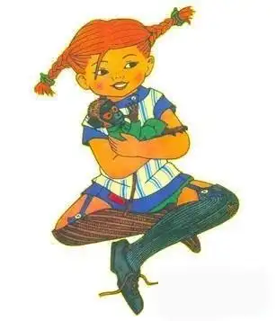 画长袜子皮皮简笔画