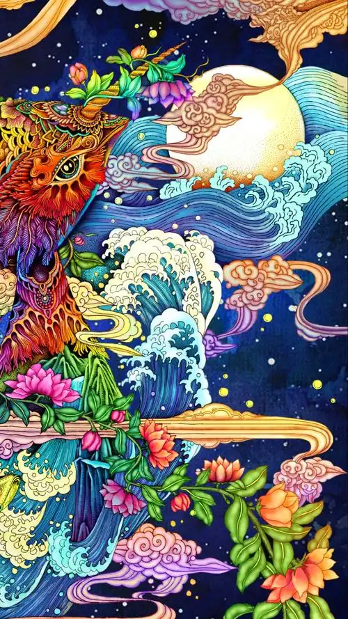 北冥有鱼 其名为鲲-商业插画-插画-设计作品-中国设计之窗