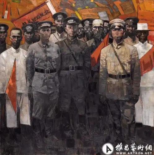 《桂系北伐》黄菁-油画-250cmx250cm-2012年