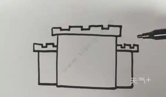 军用堡垒简笔画