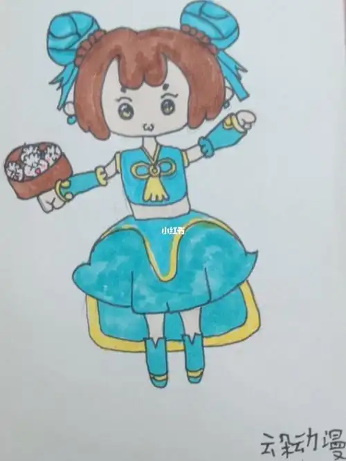 迷你世界拉拉队队长克莱尔简笔画