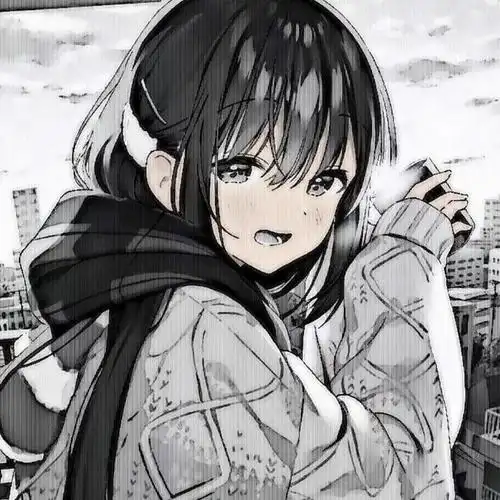 日系黑白冷酷高冷女生头像